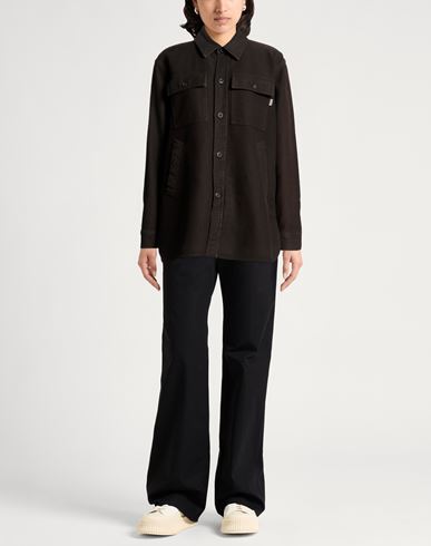 Woman Denim outerwear Dark brown Size 6 Cotton