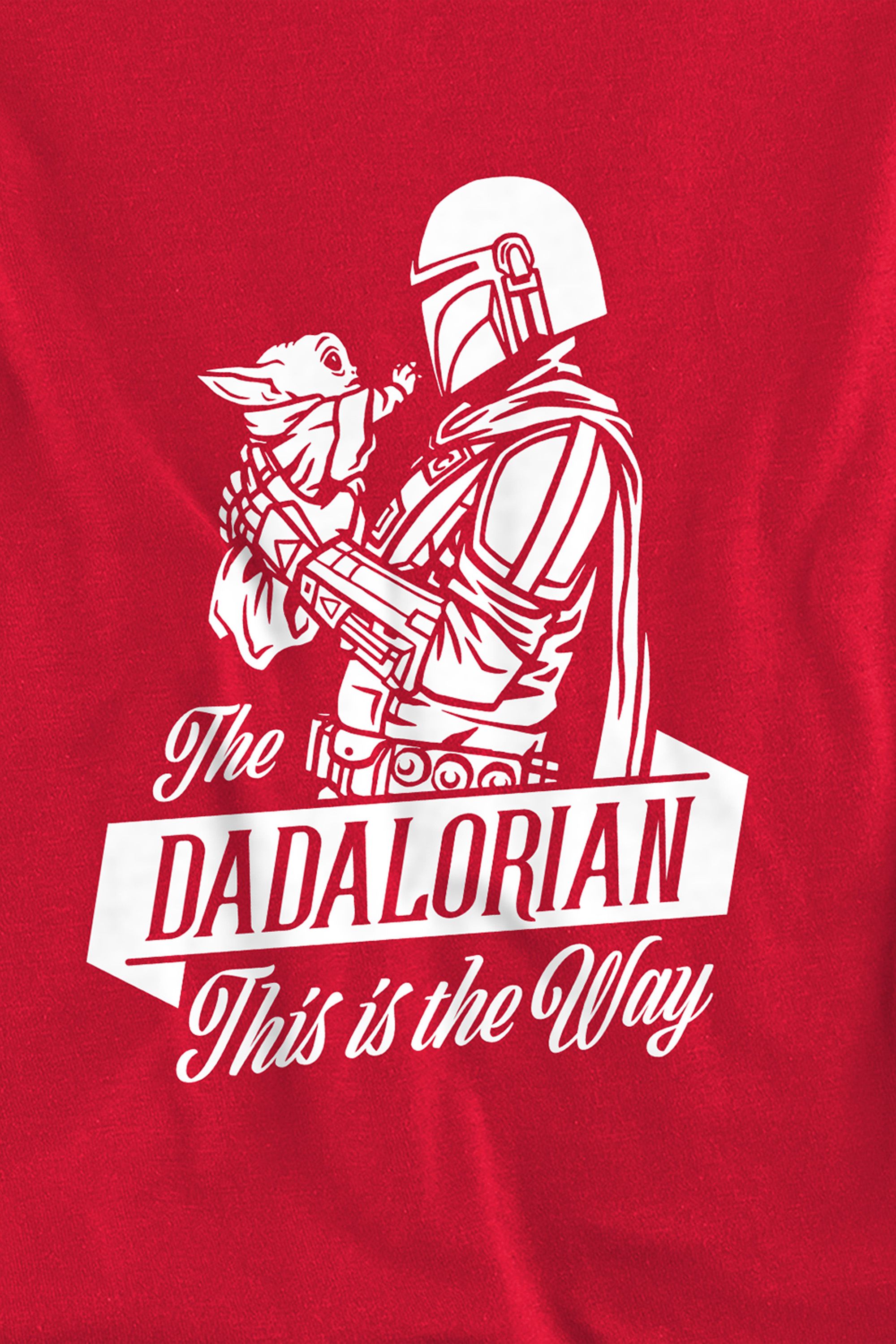 Disney Star Wars Father's Day The Dadalorian Mandalorian Sweatshirt, Red