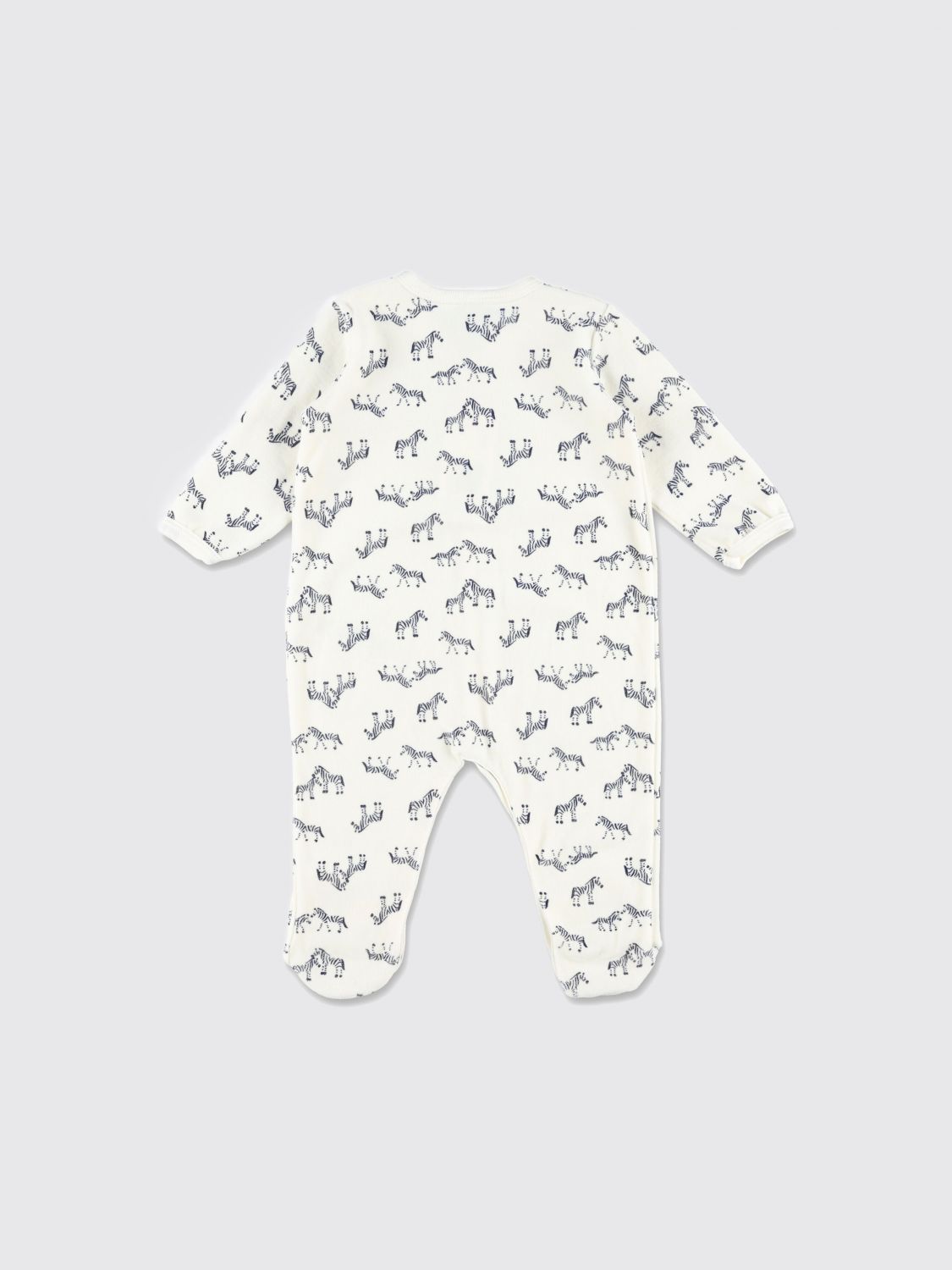 Zebra-print romper - Neutrals