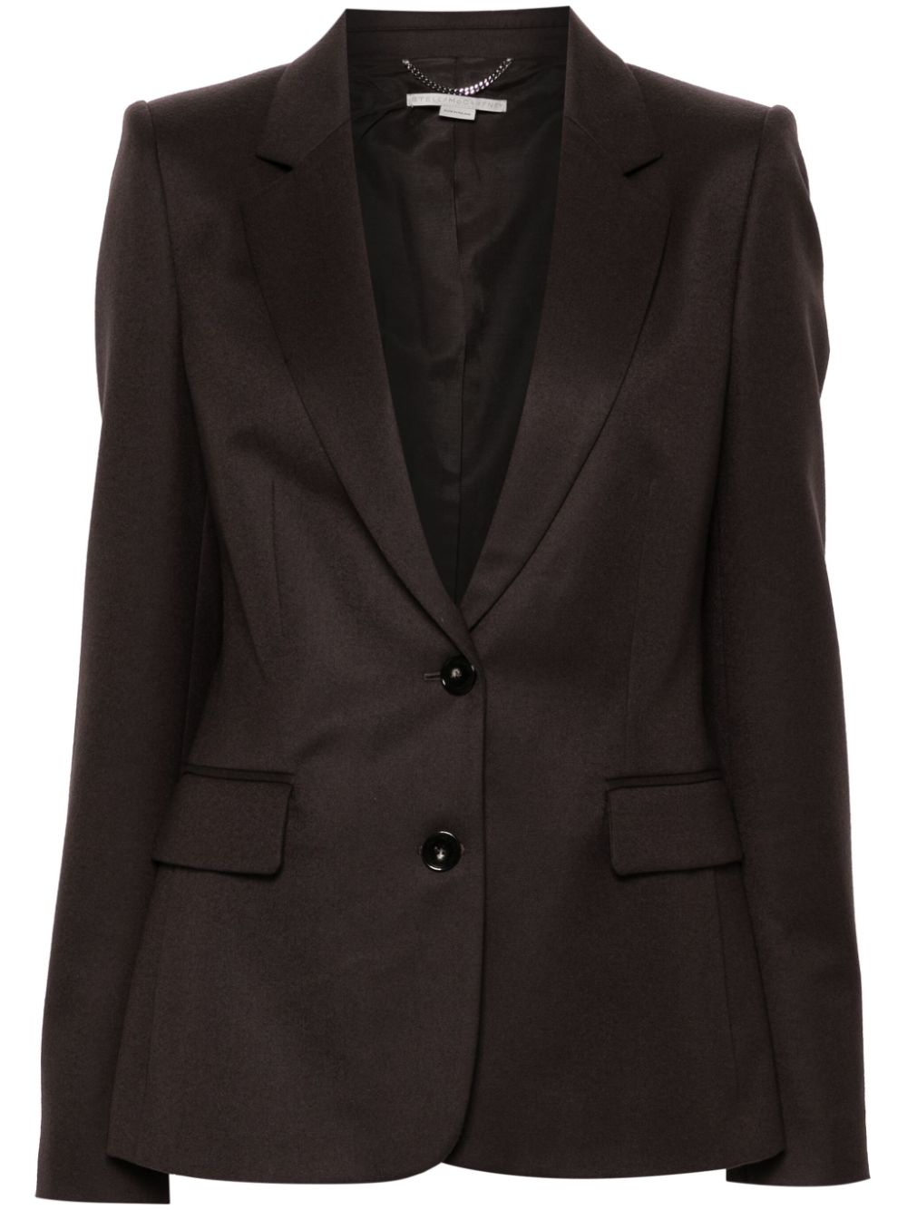 Wool single-breasted blazer - Grey