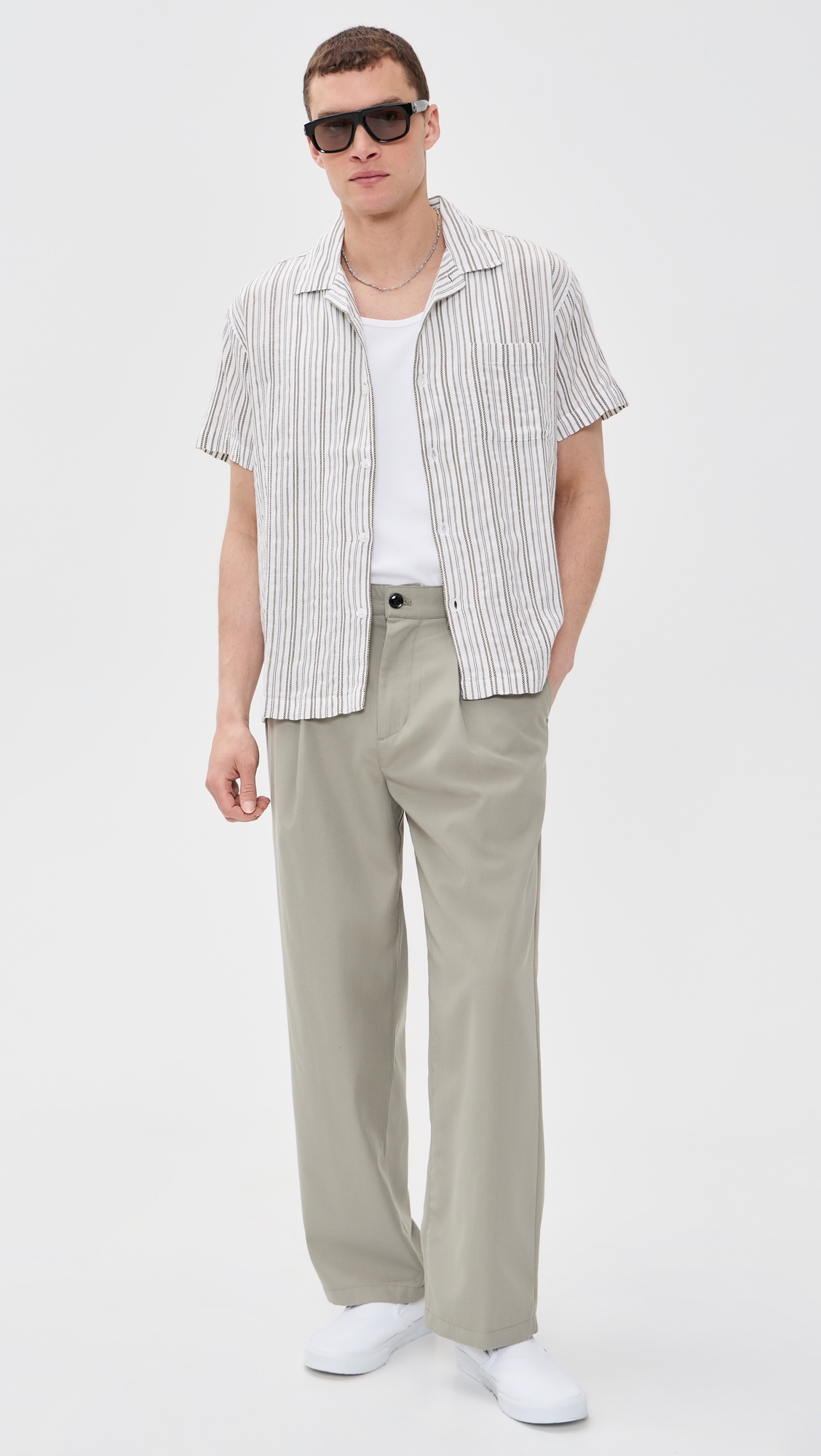 Evans Woven Top Moss Green Multi