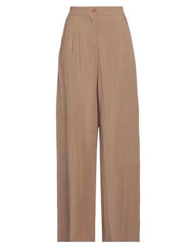 Woman Pants Brown Size S Viscose, Linen