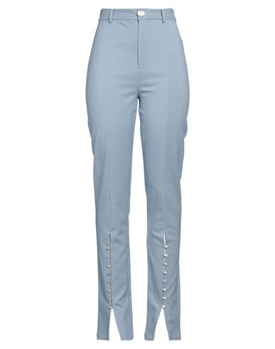 Woman Pants Light blue Size M Polyester, Viscose, Tencel, Wool, Elastane