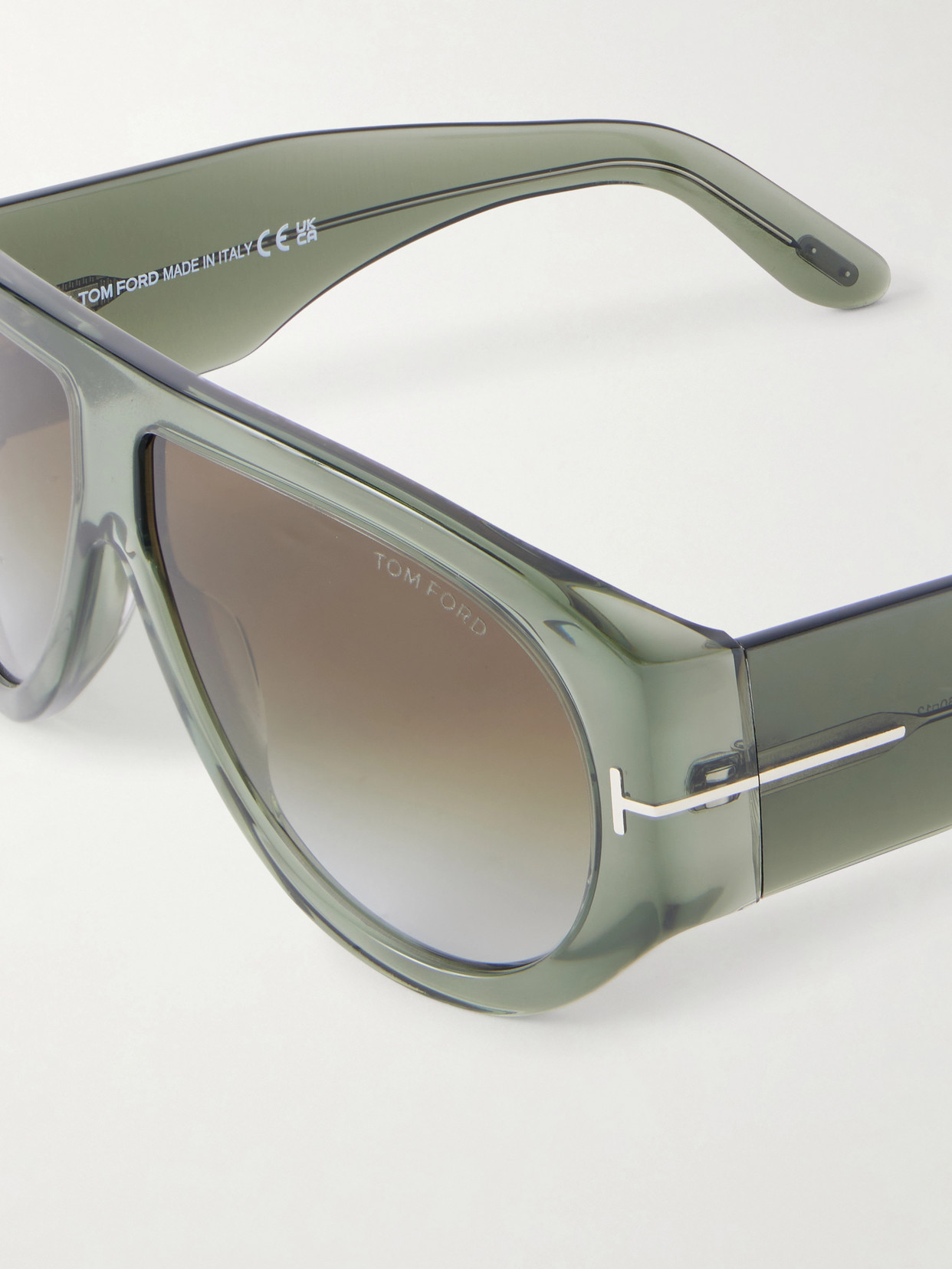 Bronson D-frame Tortoiseshell Acetate Sunglasses - Green