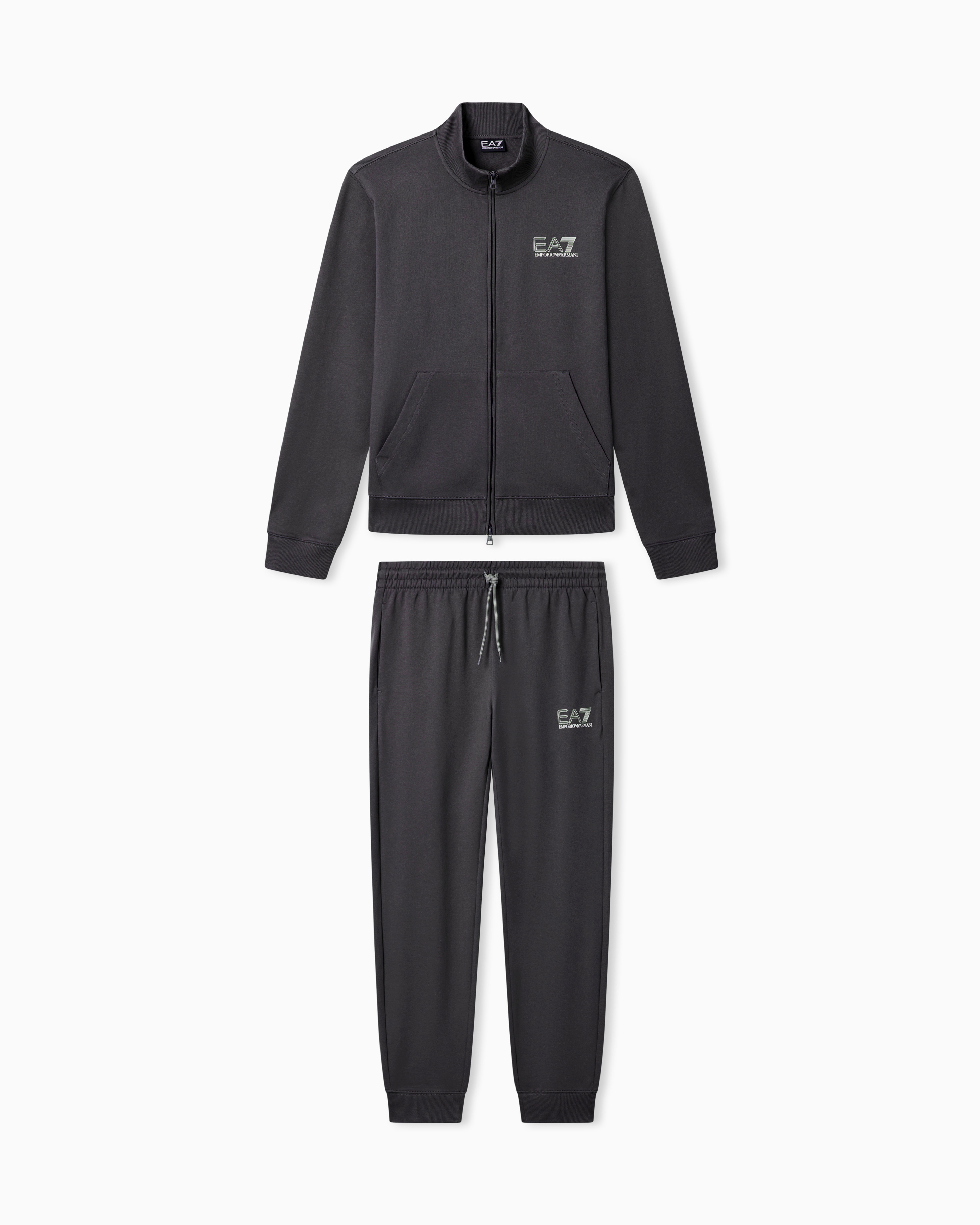 Visibility pure cotton zip-up tracksuit