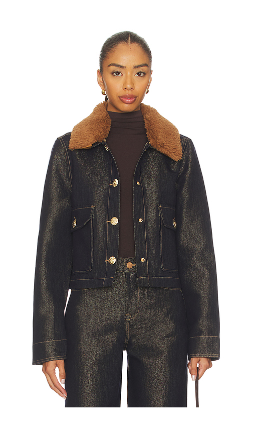 BLANKNYC Cropped Denim Jacket in Blue. M. Also in XS