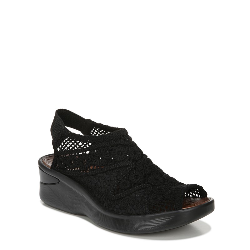 Women's Surprise Macramé Sandals (Black Macrame Fabric)