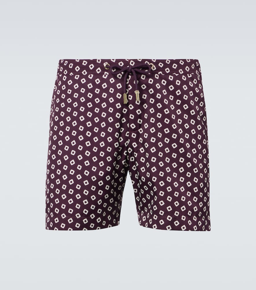 Bulldog printed swim trunks