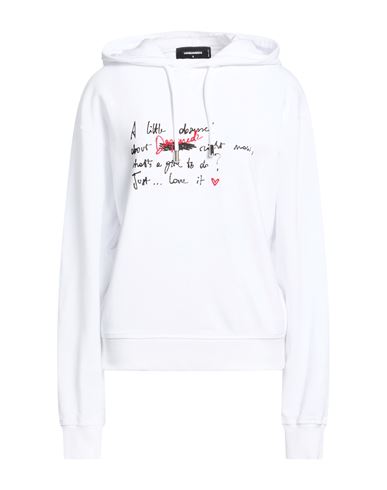 Woman Sweatshirt White Size L Cotton