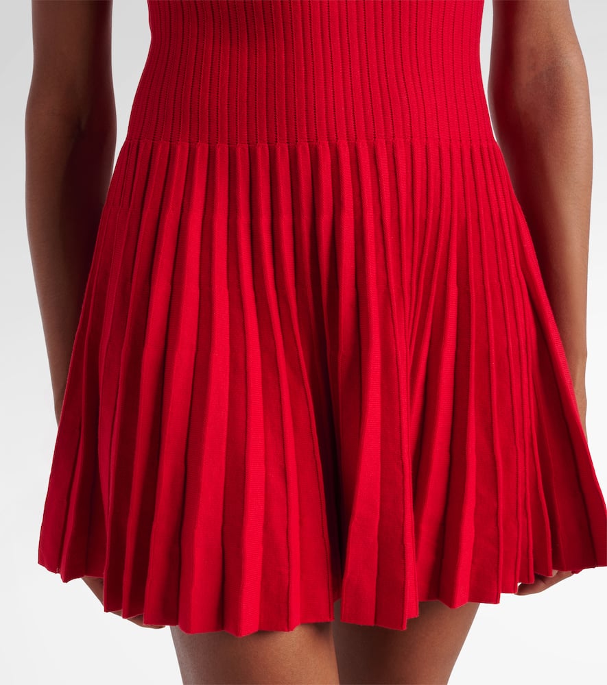 Ribbed cotton minidress