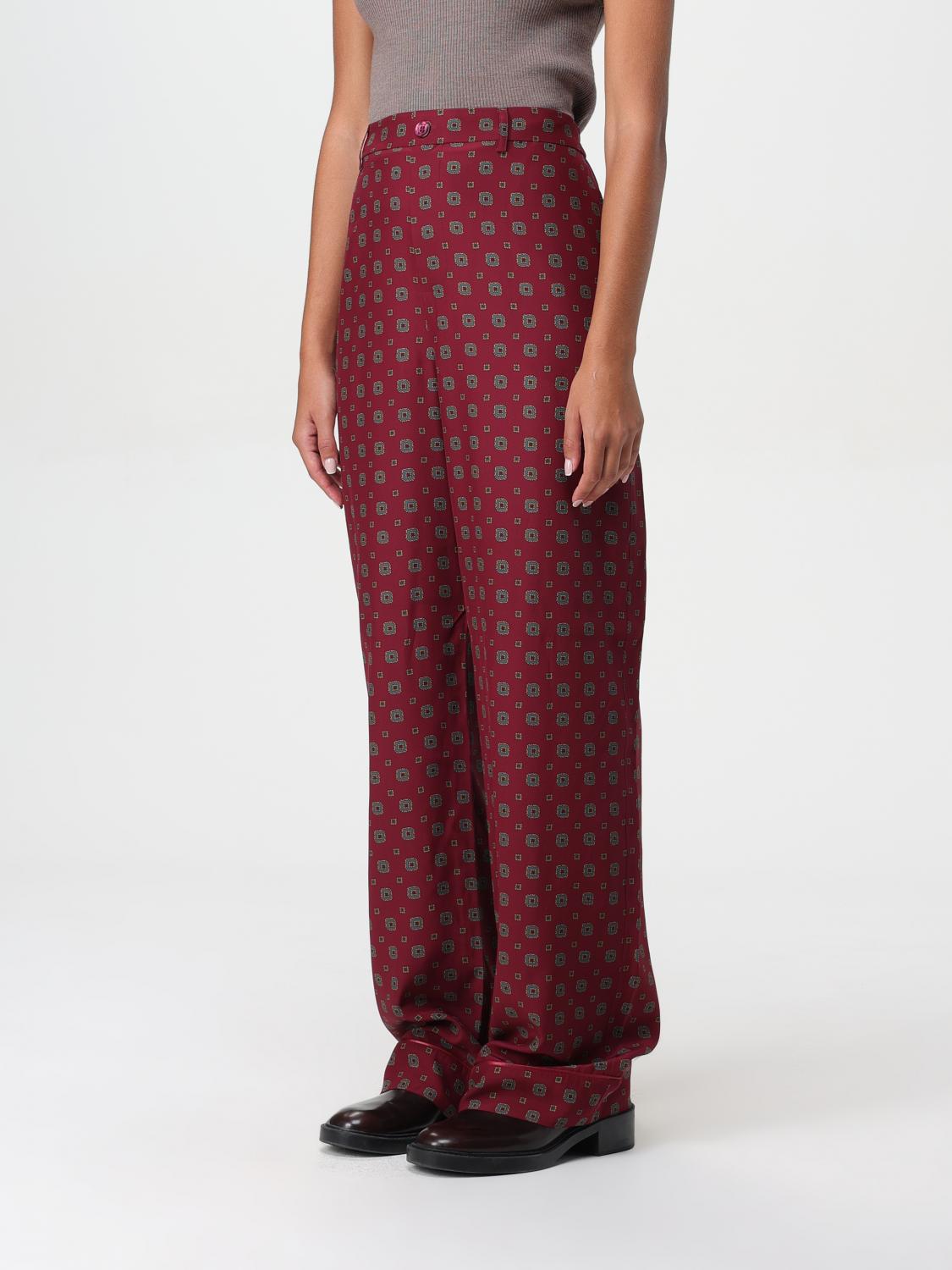 Pants Woman color Burgundy