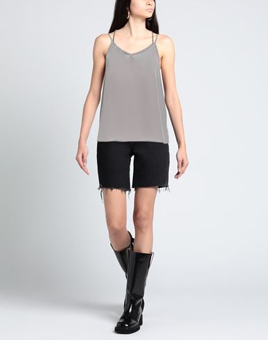 Woman Top Grey Size 10 Polyester, Recycled PES
