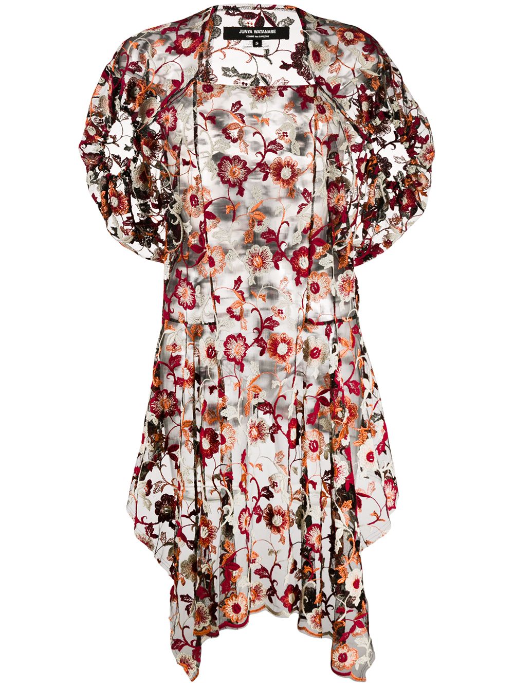 2000s floral net dress - Black