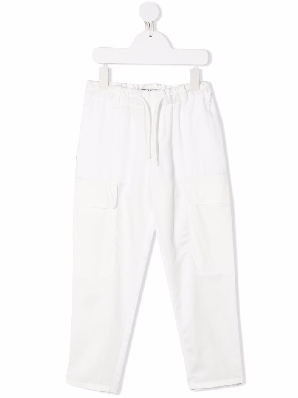Drawstring-waist trousers - White
