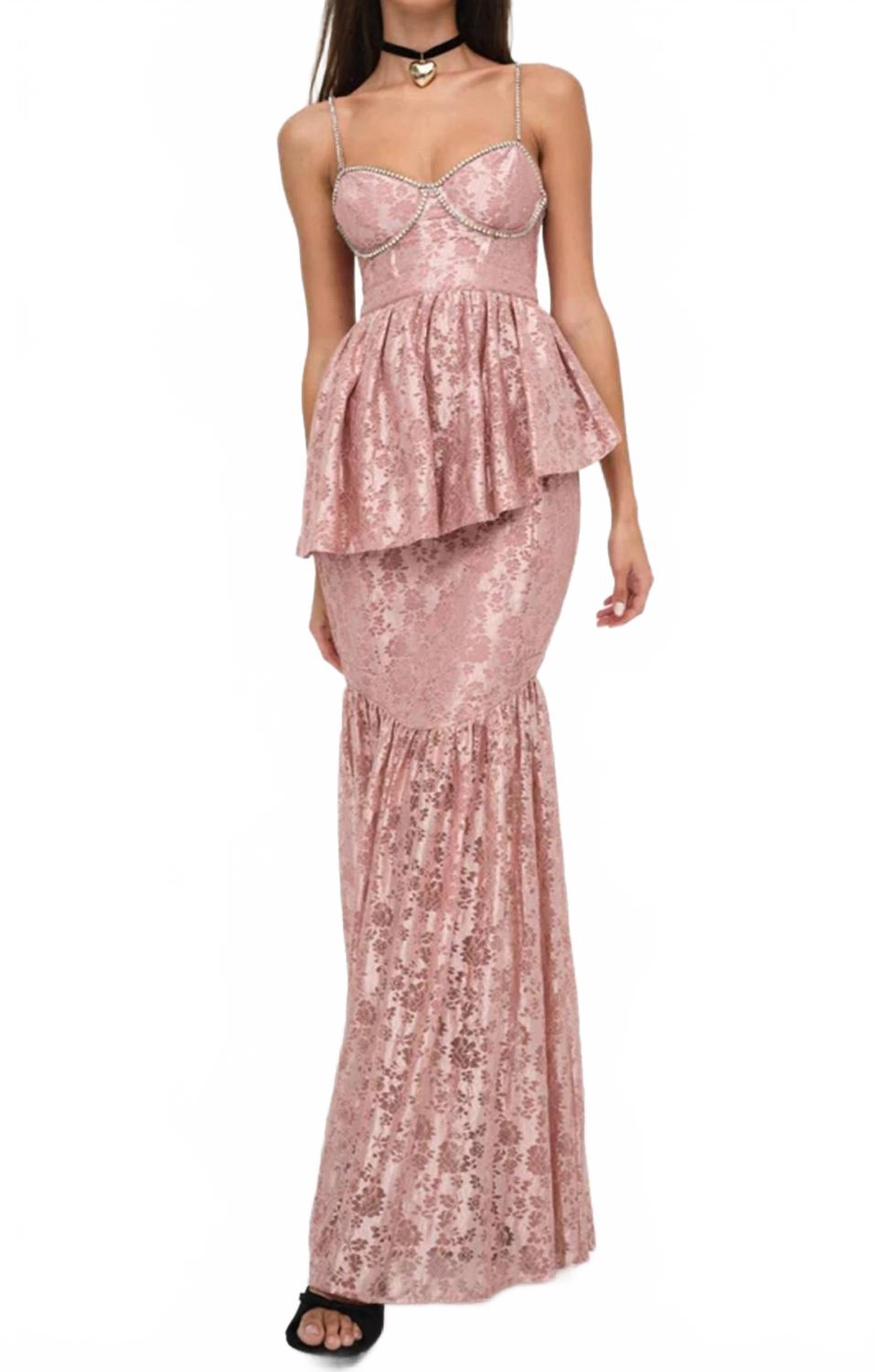 Shai Lace Gown In Blush