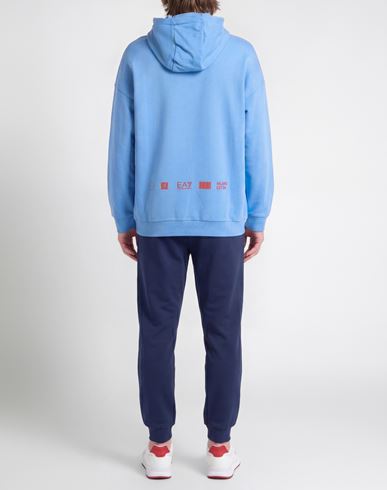 Man Sweatshirt Sky blue Size L Cotton