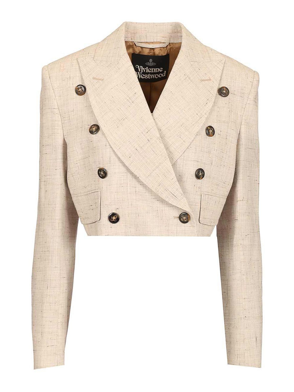 Double-Breasted Cropped Blazer
