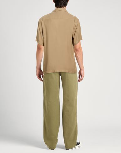 Man Shirt Khaki Size L Viscose