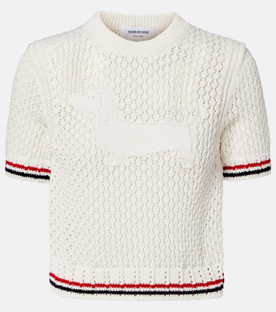 Jacquard cotton sweater