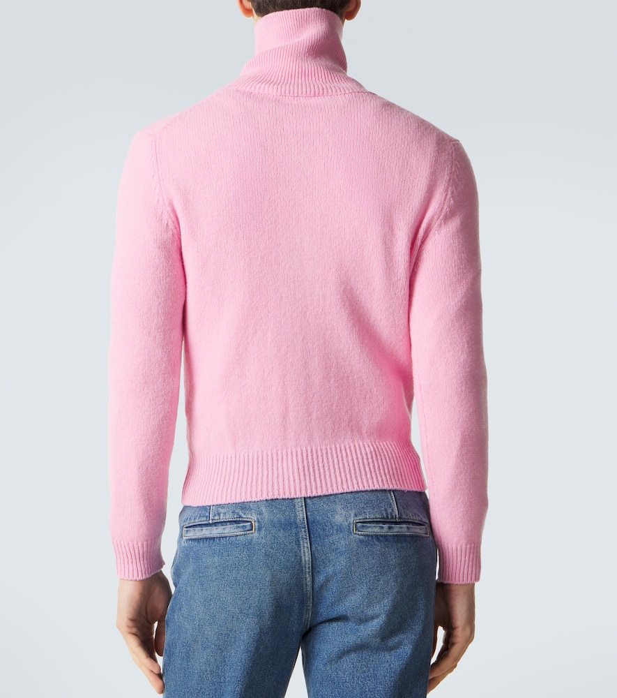 Wool-blend zip-up sweater