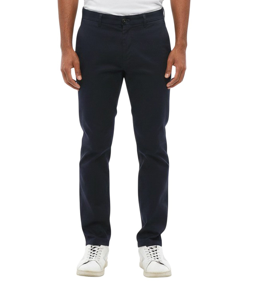 Dark Navy Solid Chino Trousers
