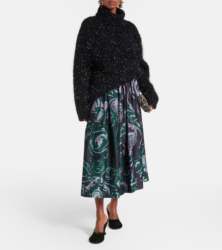Printed midi skirt