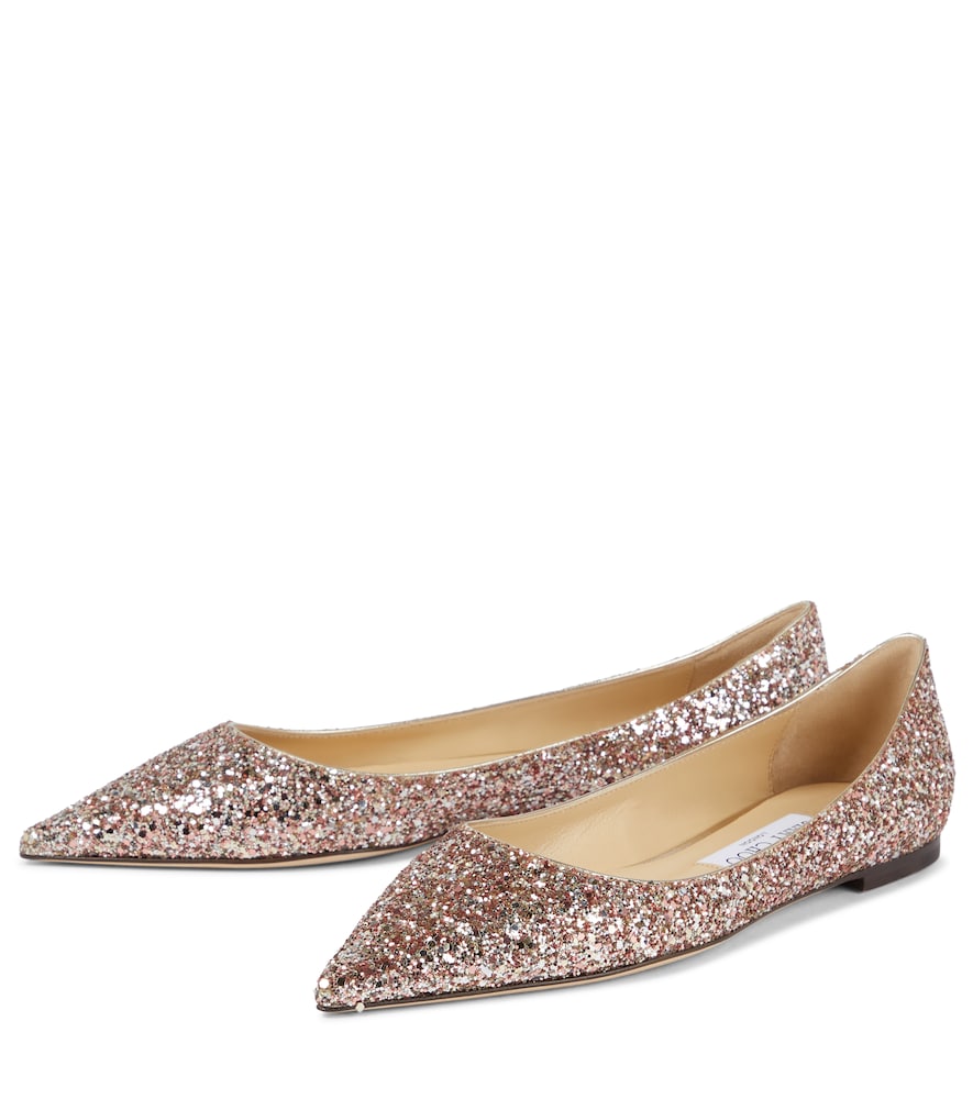 Jimmy Choo Love glitter ballet flats