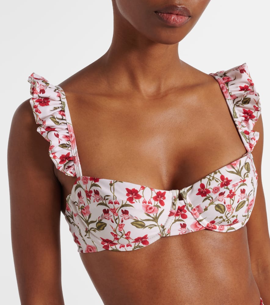 Kiwi floral bikini top