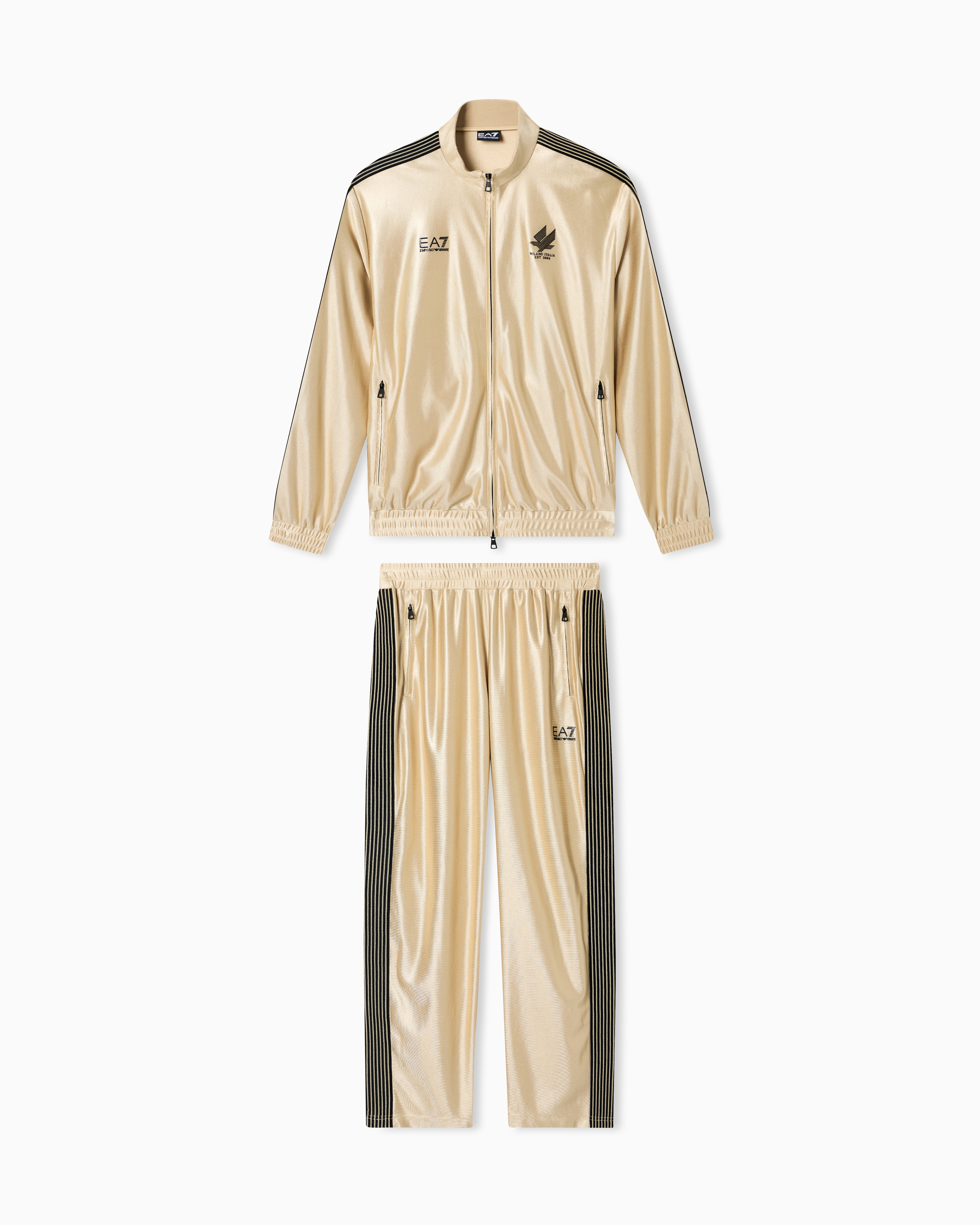 Soccer technical-fabric tracksuit