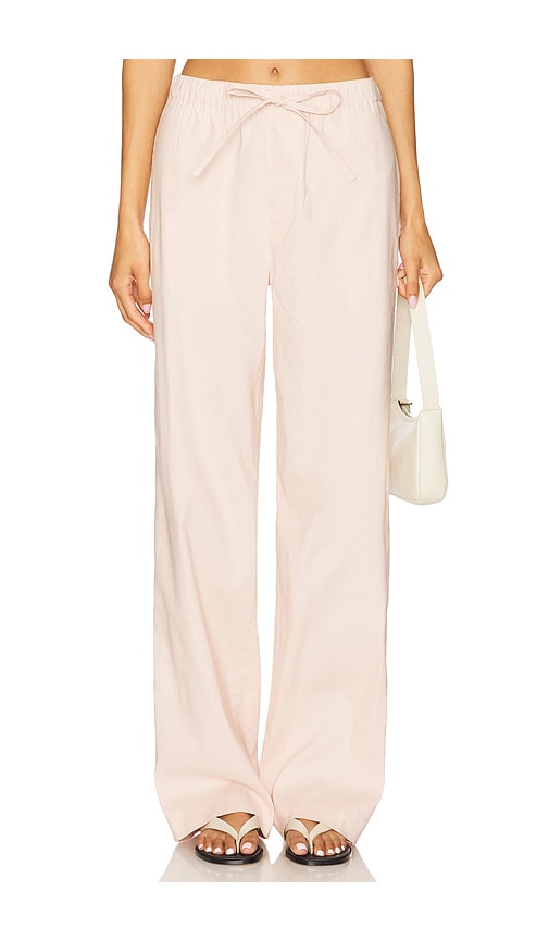 Rag & Bone Logan Linen Beach Pant in Blush. L. Also in