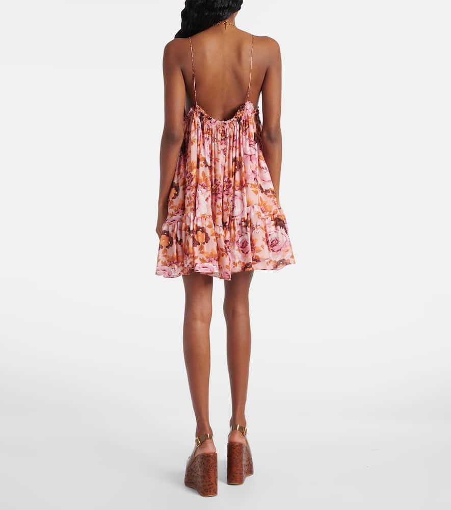 Chloé Floral silk minidress