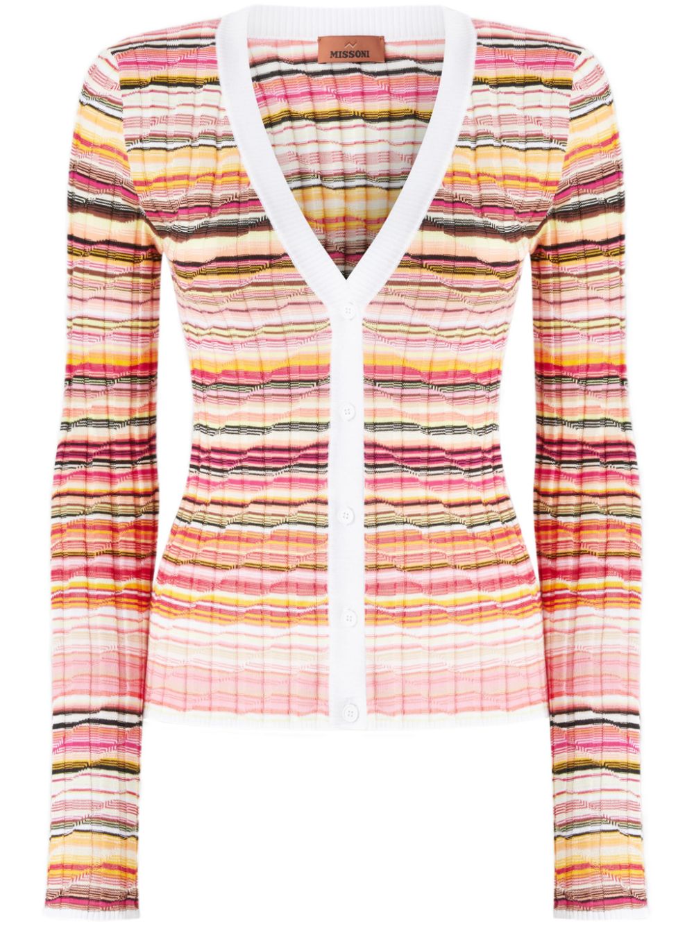 Striped cardigan - Pink