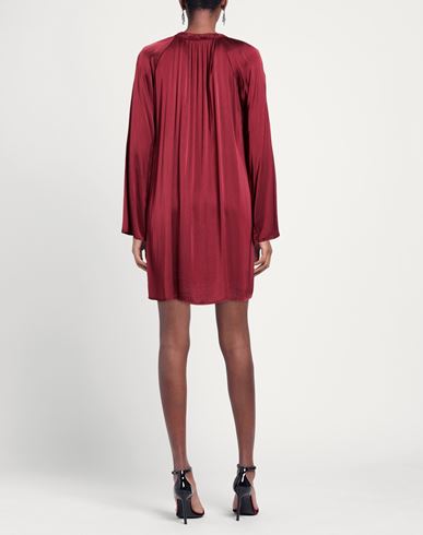 Woman Mini dress Burgundy Size M Viscose, Elastane