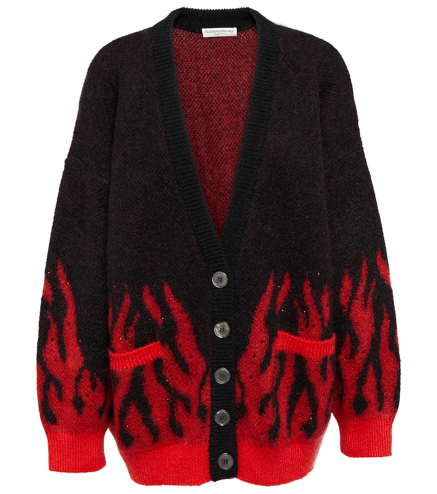 Embellished jacquard cardigan