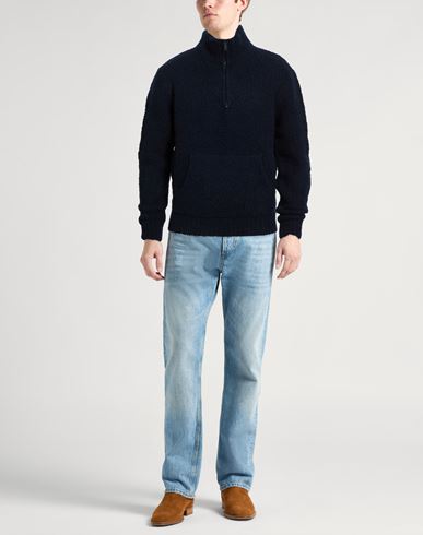 Lab Man Turtleneck Navy Size L Merino Wool, Polyamide