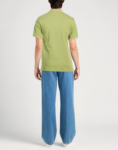 Man Polo shirt Lime green Size L Cotton