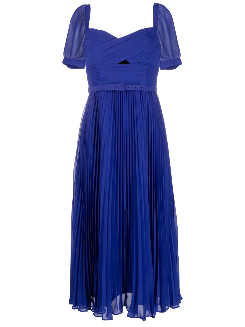 Sweetheart-neck dress - Blue