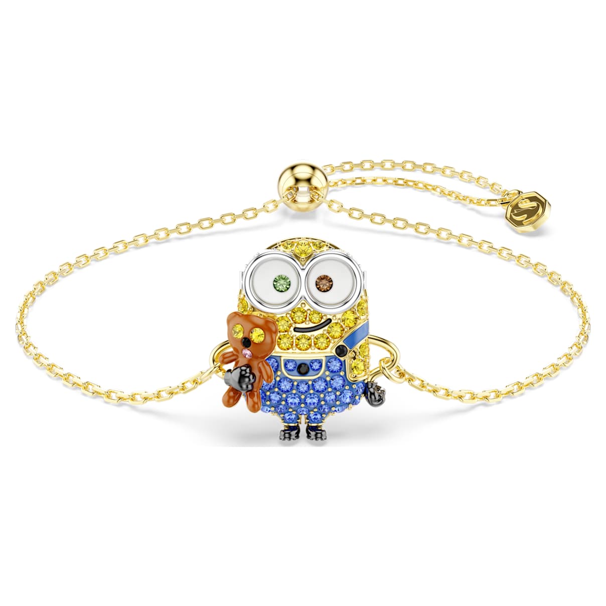 Minions Bob bracelet, Pavé, Multicolored, Gold-tone plated