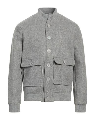 Man Jacket Grey Size M Polyester, Elastane