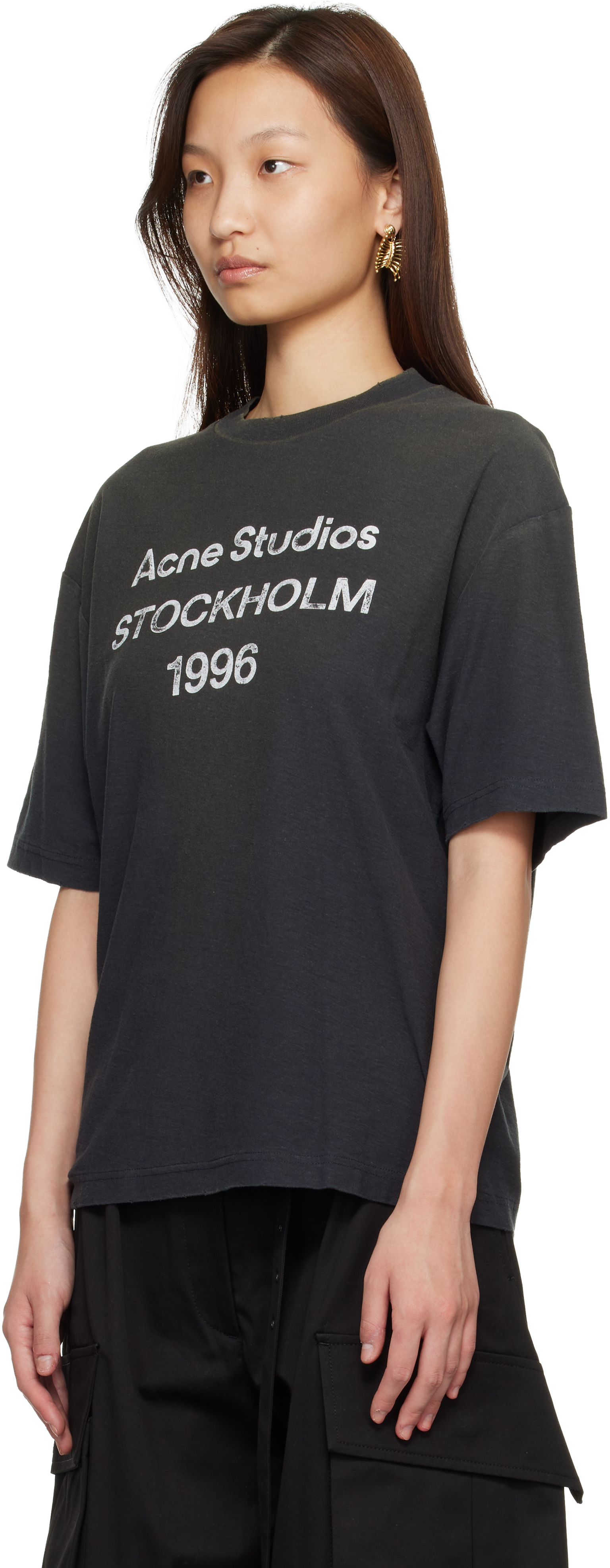 Black Relaxed Fit Logo T-shirt
