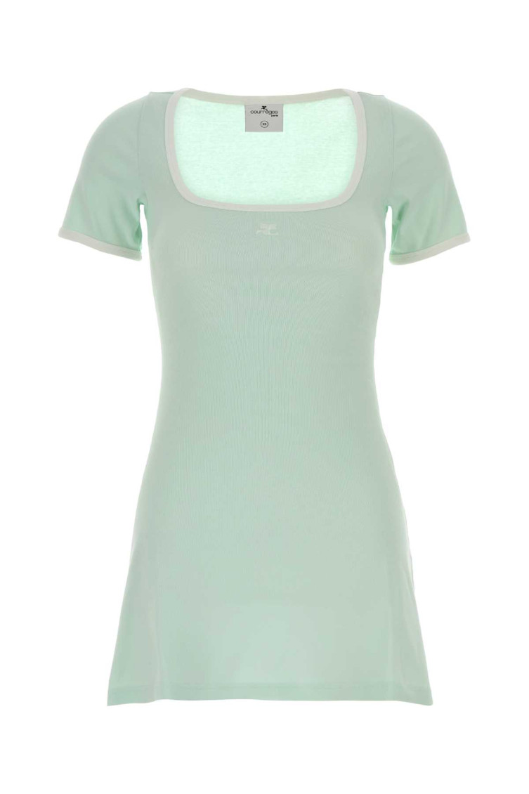 Mint Green Square Neck Mini Dress
