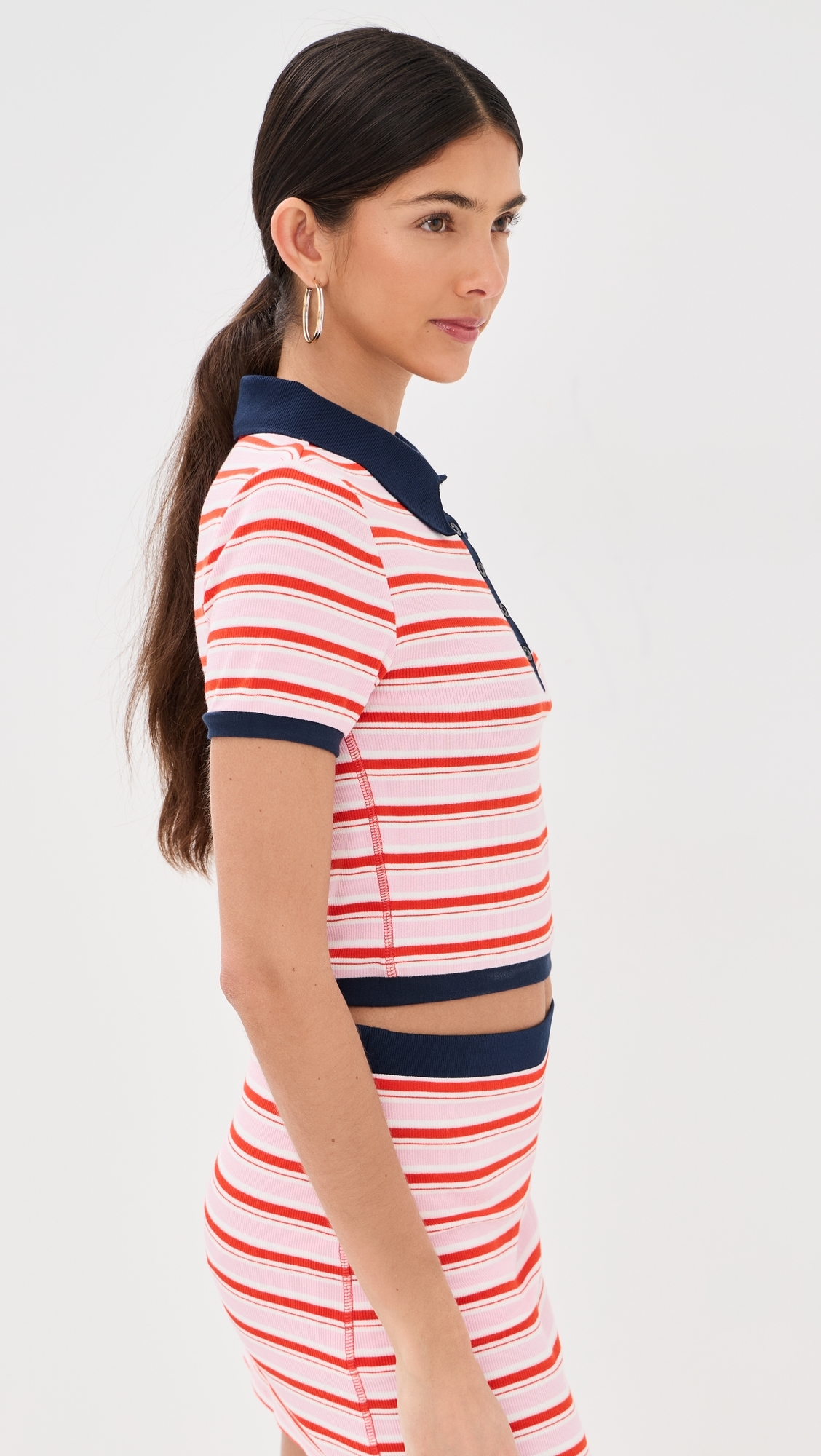 Marnie Knit Polo Tulip Stripe