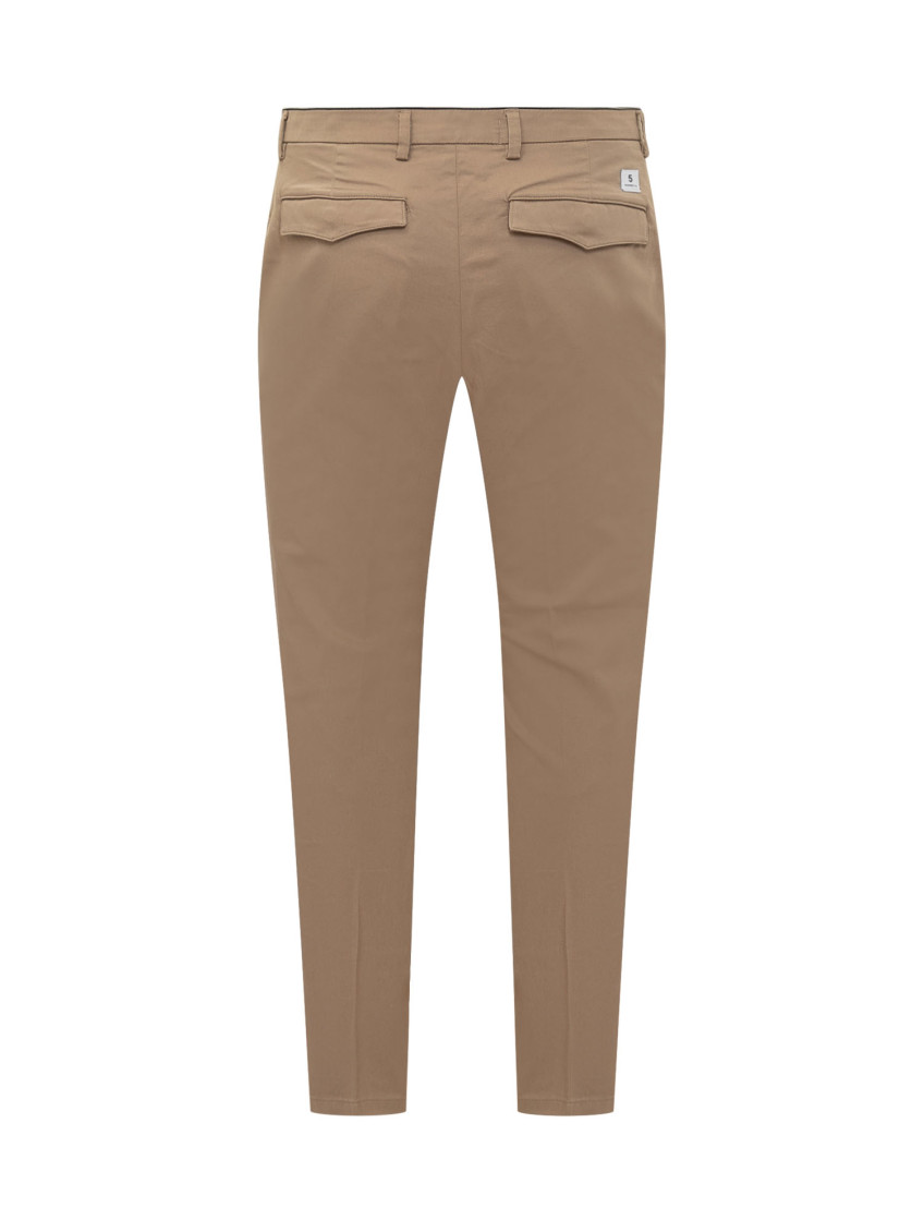 Beige Slim Chino Pants