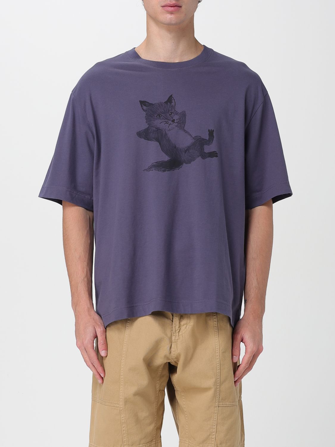 Maison Kitsuné Chillax-print T-shirt - Blue