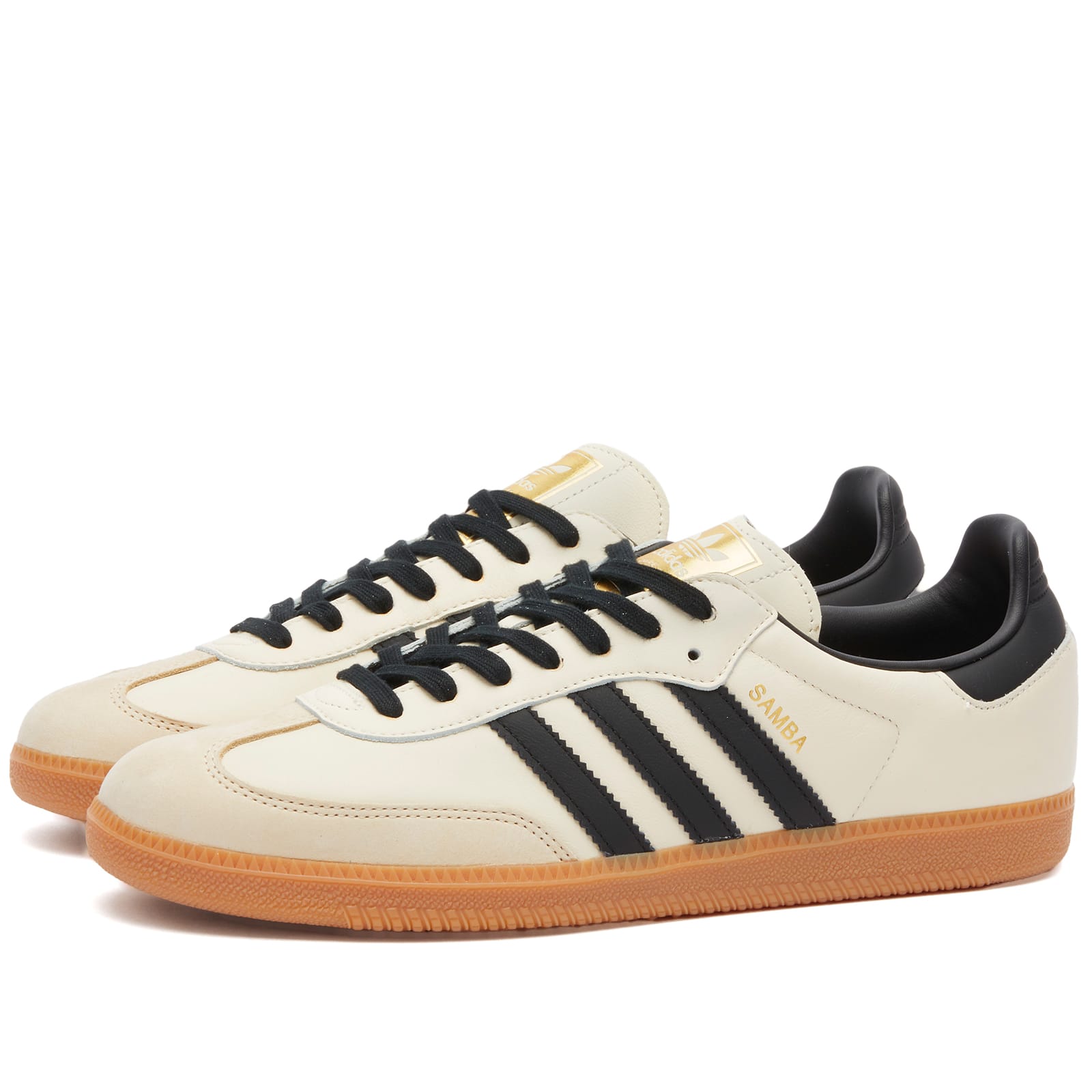 Samba OG Sneakers in Cream White/Core Black/Sand Strata