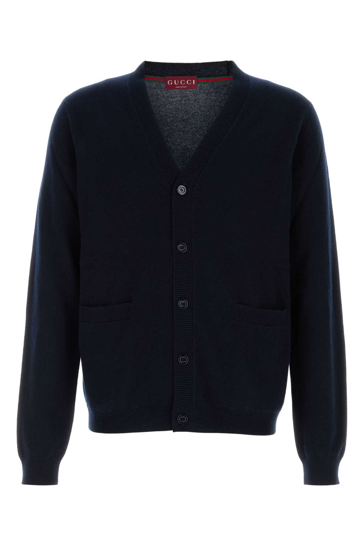 Cashmere Cardigan — Navy