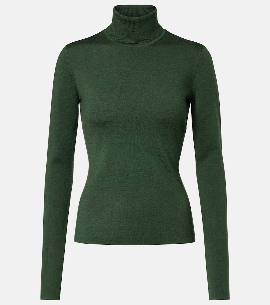 May wool, cashmere, and silk turtleneck top