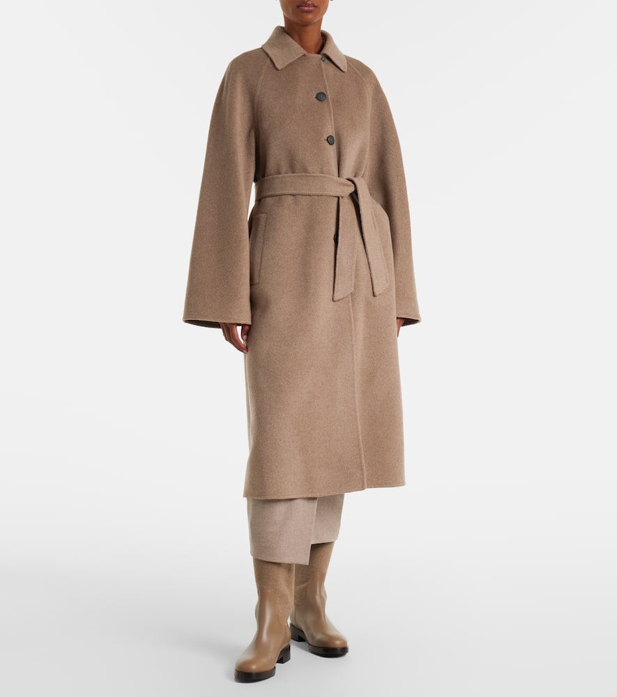 Centro belted cashmere coat