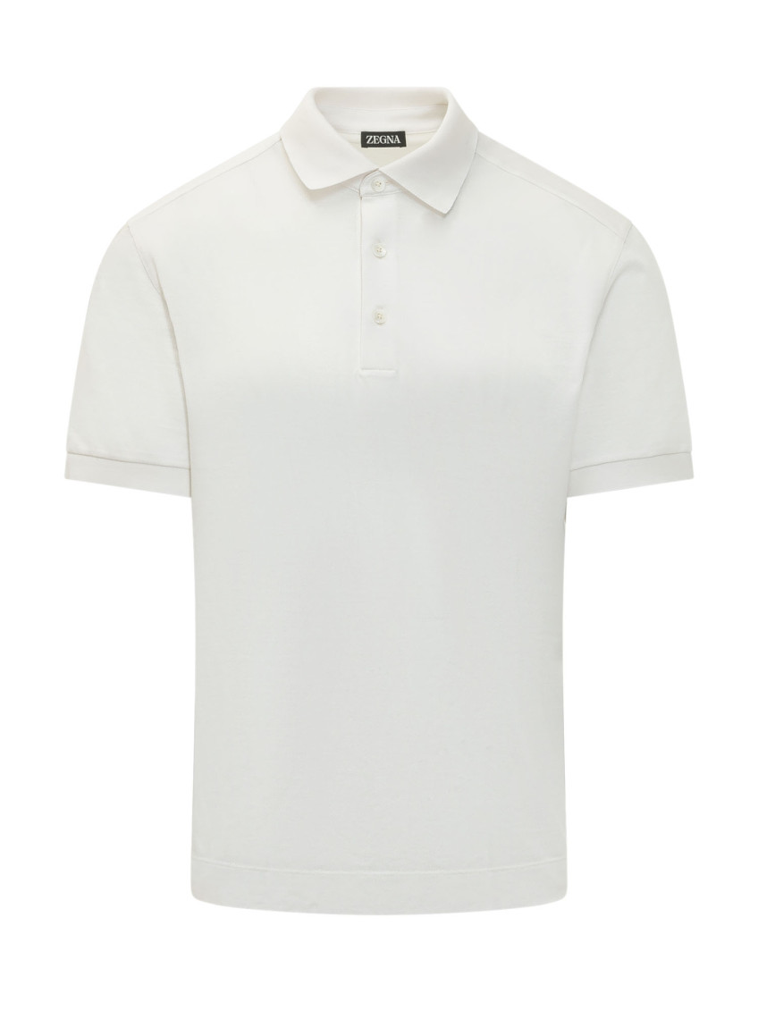 Zegna - polo collar short sleeve knit top