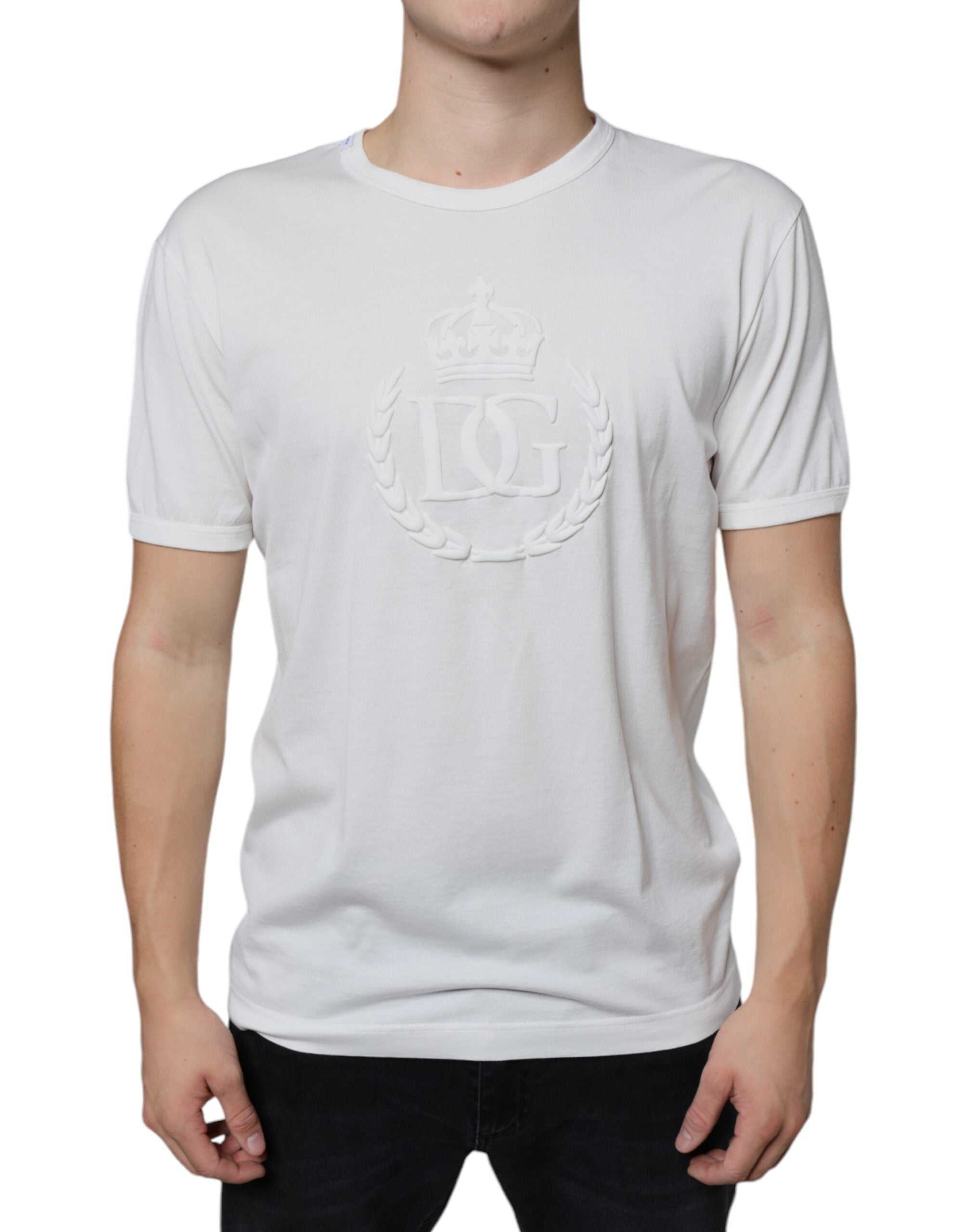 Logo-Embossed Cotton T-Shirt — White